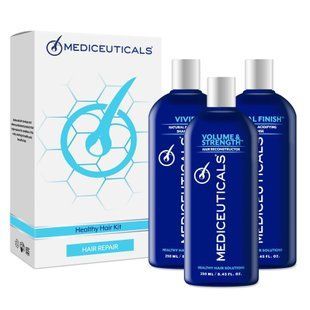 Набір для реконструкції волосся Mediceuticals Healthy Hair Kit для відновлення пошкодженого сухого тонкого волосся догляд шампунь 37007 фото
