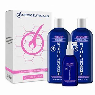 Набір для росту волосся, жіночий (сухе волосся) Mediceuticals Advanced Hair Restoration Kit, шампунь сироватка кондиціонер 36982 фото
