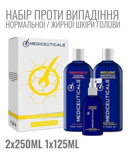 Набір для зміцнення волосся у чоловіків (нормальної/жирної шкіри голови) Шампунь,кондиціонер,сироватка&nbsp;Advanced Hair Restorat 36979 фото